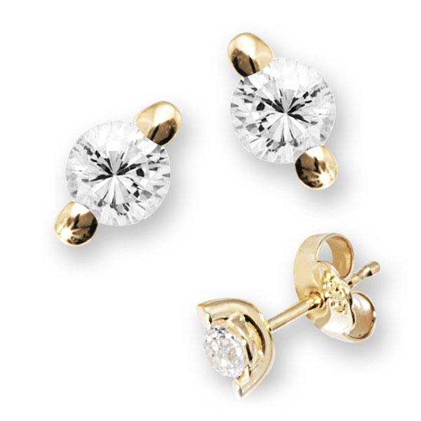 2 Krappen in Gelbgold 585 mit 2x 1 ct. Brillant tw, si von 123gold - E-QNZRL-G5-1R7L7AZ 2 Krappen in Gelbgold 585 mit 2x 1 ct. Brillant tw, si von 123gold - E-QNZRL-G5-1R7L7AZ