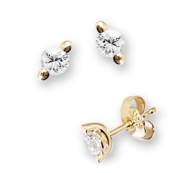 2 Krappen in Gelbgold 585 mit zus. 0,2 ct. Brillant tw, vs von 123gold - E-2TPHW-G5-3QAITZ 2 Krappen in Gelbgold 585 mit zus. 0,2 ct. Brillant tw, vs von 123gold - E-2TPHW-G5-3QAITZ