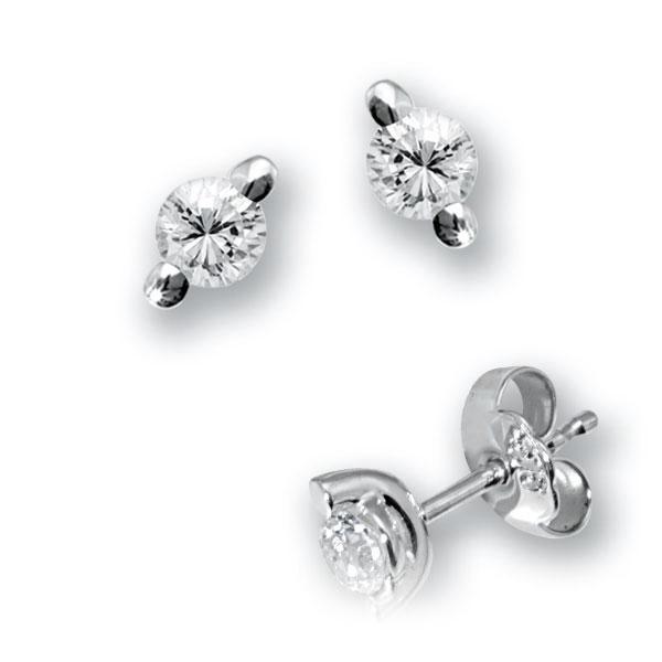 2 Krappen in Weissgold 585 mit zus. 0,2 ct. Brillant tw, vs von 123gold - E-2TPIC-W5-3QAITZ 2 Krappen in Weissgold 585 mit zus. 0,2 ct. Brillant tw, vs von 123gold - E-2TPIC-W5-3QAITZ