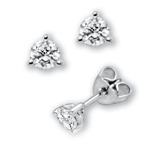 3 prongs, earrings in White gold 14K (585/1000) with in total 0,5 ct. brilliant tw,vs by Eternal Touch - E-3WK6R-W5-1UBBMZ 3 prongs, earrings in White gold 14K (585/1000) with in total 0,5 ct. brilliant tw,vs by Eternal Touch - E-3WK6R-W5-1UBBMZ