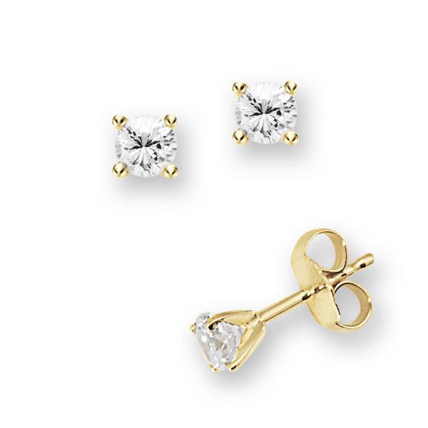 4 Krappen in Gelbgold 585 mit zus. 0,1 ct. Brillant tw, vs von 123gold - E-2TP3N-G5-1UB9ZZ 4 Krappen in Gelbgold 585 mit zus. 0,1 ct. Brillant tw, vs von 123gold - E-2TP3N-G5-1UB9ZZ
