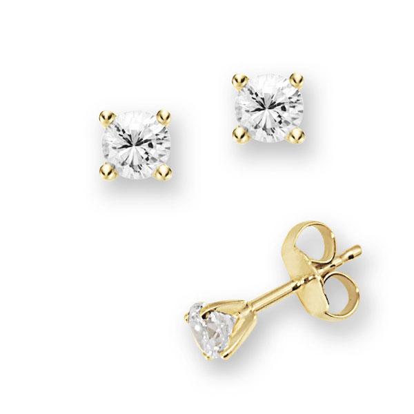 4 Krappen in Gelbgold 585 mit zus. 0,2 ct. Brillant tw, vs von 123gold - E-2TP3S-G5-1UBASZ 4 Krappen in Gelbgold 585 mit zus. 0,2 ct. Brillant tw, vs von 123gold - E-2TP3S-G5-1UBASZ
