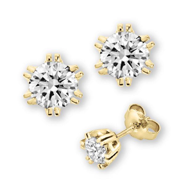 6 Doppelkrappen, in Gelbgold 585 mit 2x 0,7 ct. Brillant tw, vs von 123gold - E-3CXGA-G5-1IV7ZWZ 6 Doppelkrappen, in Gelbgold 585 mit 2x 0,7 ct. Brillant tw, vs von 123gold - E-3CXGA-G5-1IV7ZWZ