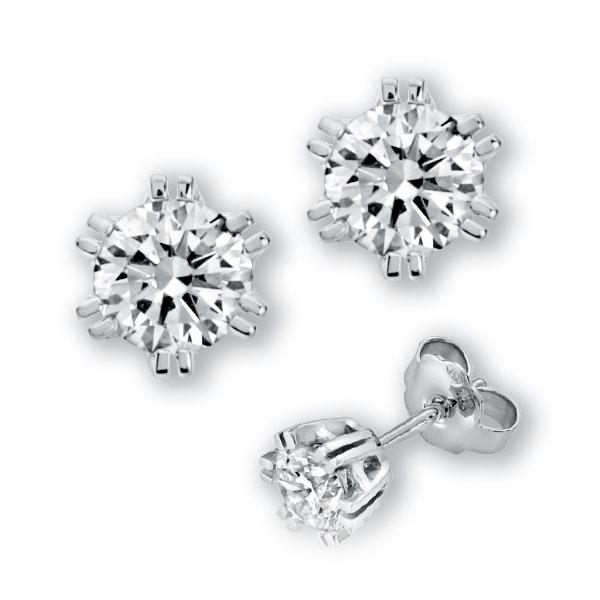 6 Doppelkrappen, in Weißgold 585 mit 2x 1 ct. Brillant tw, vs von 123gold - E-3CXGV-W5-1IVAJBZ 6 Doppelkrappen, in Weißgold 585 mit 2x 1 ct. Brillant tw, vs von 123gold - E-3CXGV-W5-1IVAJBZ