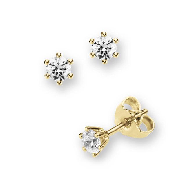 6 Krappen in Gelbgold 585 mit zus. 0,1 ct. Brillant tw, vs von 123gold - E-2TNXE-G5-1TUNIZ 6 Krappen in Gelbgold 585 mit zus. 0,1 ct. Brillant tw, vs von 123gold - E-2TNXE-G5-1TUNIZ