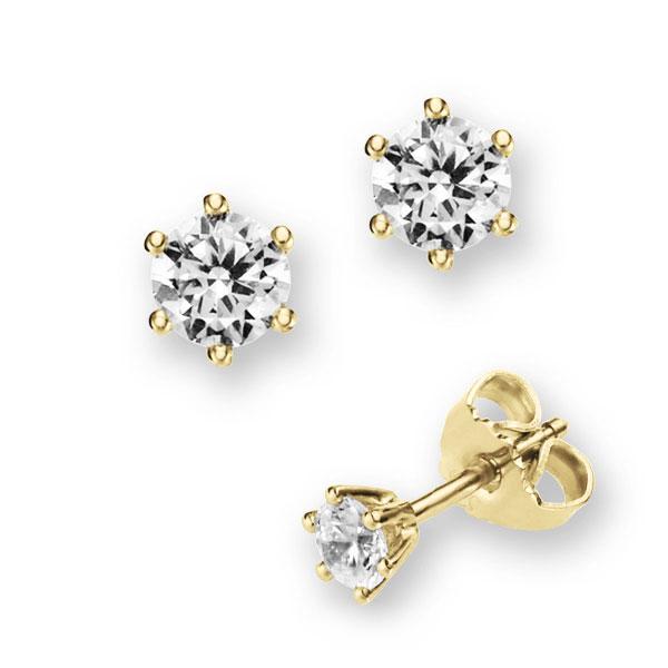 6 Krappen in Gelbgold 585 mit zus. 0,4 ct. Brillant tw, vs von 123gold - E-2TNXM-G5-1TUYYZ 6 Krappen in Gelbgold 585 mit zus. 0,4 ct. Brillant tw, vs von 123gold - E-2TNXM-G5-1TUYYZ