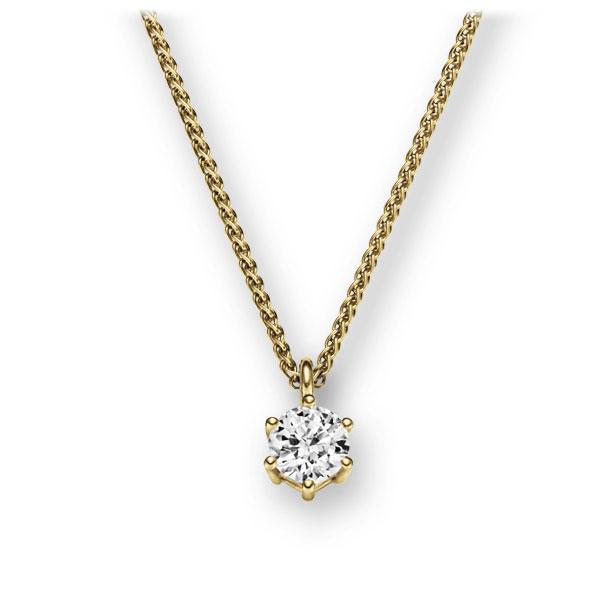 Collier in geelgoud 14 kt. met 0,3 ct. Briljant tw,vs van Eternal Touch - E-2U6R2-GG5-1IV54LZ Collier in geelgoud 14 kt. met 0,3 ct. Briljant tw,vs van Eternal Touch - E-2U6R2-GG5-1IV54LZ