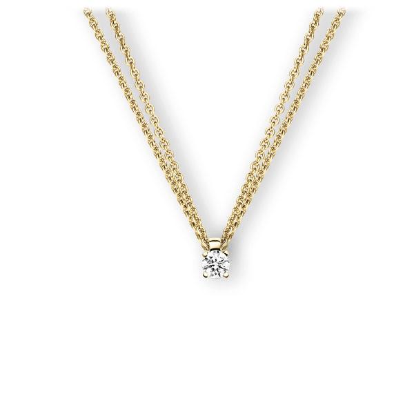 Collier in geelgoud 14 kt. met 0,3 ct. Briljant tw,vs van Eternal Touch - E-3WI71-GG5-1IV6N1Z Collier in geelgoud 14 kt. met 0,3 ct. Briljant tw,vs van Eternal Touch - E-3WI71-GG5-1IV6N1Z