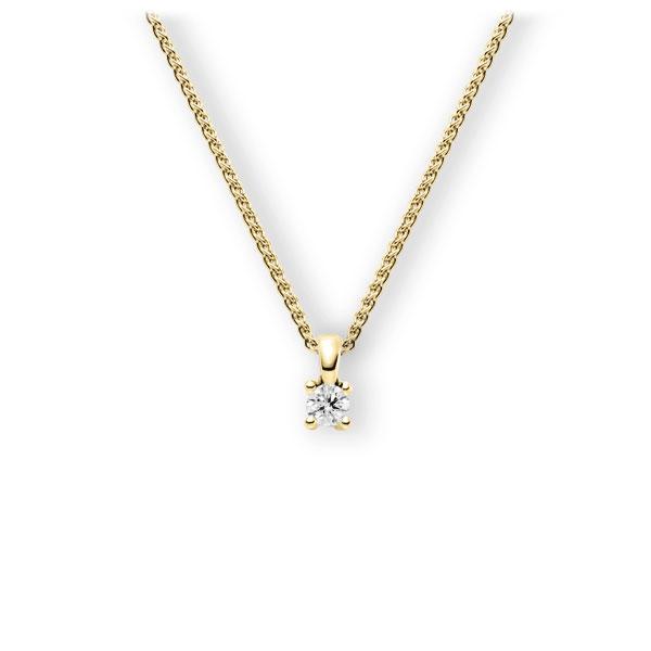 Collier in geelgoud 14 kt. met 0,3 ct. Briljant tw,vs van Eternal Touch - E-3WII4-GG5-1IV6N1Z Collier in geelgoud 14 kt. met 0,3 ct. Briljant tw,vs van Eternal Touch - E-3WII4-GG5-1IV6N1Z