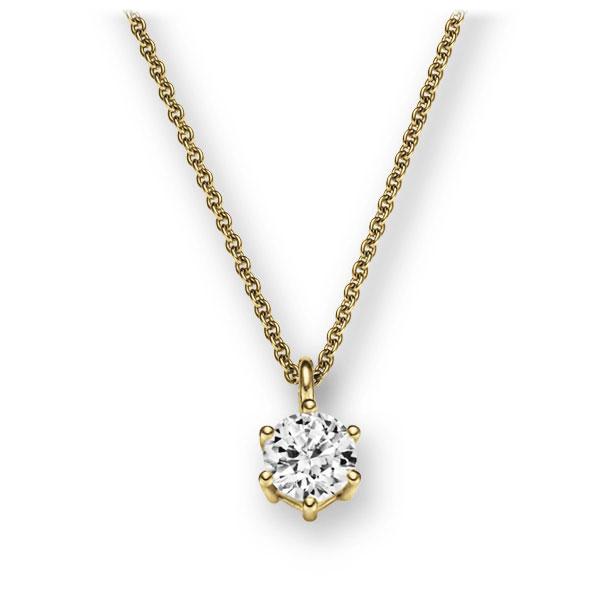 Collier in geelgoud 14 kt. met 0,4 ct. Briljant tw,vs van Eternal Touch - E-2U6LI-GG5-1IV561Z Collier in geelgoud 14 kt. met 0,4 ct. Briljant tw,vs van Eternal Touch - E-2U6LI-GG5-1IV561Z
