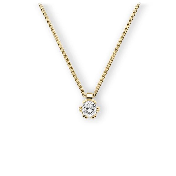 Collier in geelgoud 14 kt. met 0,5 ct. Briljant tw,vs van Eternal Touch - E-3WIR3-GG5-1IV54BZ Collier in geelgoud 14 kt. met 0,5 ct. Briljant tw,vs van Eternal Touch - E-3WIR3-GG5-1IV54BZ
