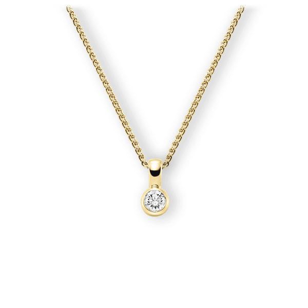Collier in geelgoud 14 kt. met 0,5 ct. Briljant tw,vs van Eternal Touch - E-3WK2T-GG5-1IV4L1Z Collier in geelgoud 14 kt. met 0,5 ct. Briljant tw,vs van Eternal Touch - E-3WK2T-GG5-1IV4L1Z