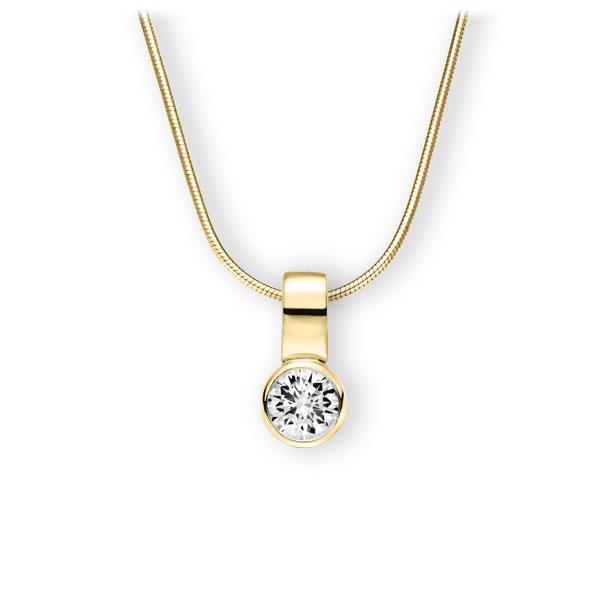 Collier in geelgoud 14 kt. met 0,7 ct. Briljant tw,vs van Eternal Touch - E-3WIXV-GG5-1IV4XRZ Collier in geelgoud 14 kt. met 0,7 ct. Briljant tw,vs van Eternal Touch - E-3WIXV-GG5-1IV4XRZ