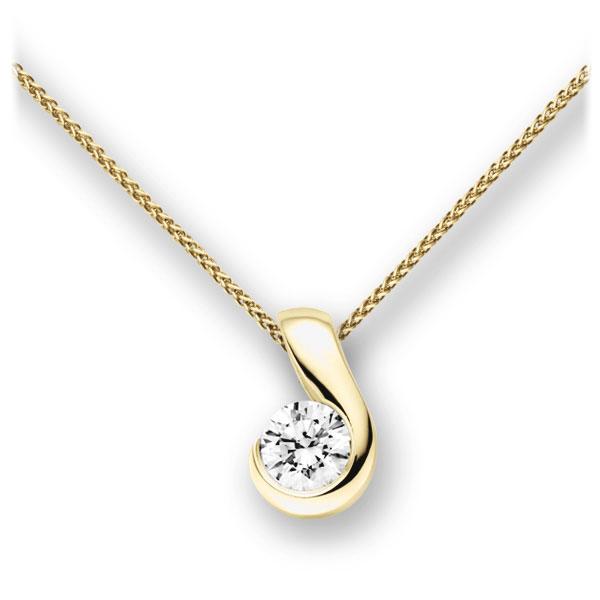 Collier in geelgoud 14 kt. met 1 ct. Briljant tw,vs van acredo - A-10LG40-GG5-1IVFT1Z Collier in geelgoud 14 kt. met 1 ct. Briljant tw,vs van acredo - A-10LG40-GG5-1IVFT1Z