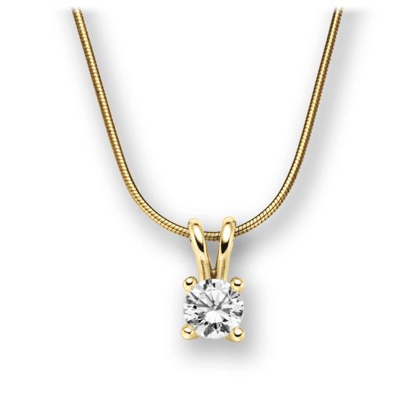 Collier in geelgoud 14 kt. met 1 ct. Briljant tw,vs van acredo - A-10M9RH-GG5-1IV6K6Z Collier in geelgoud 14 kt. met 1 ct. Briljant tw,vs van acredo - A-10M9RH-GG5-1IV6K6Z