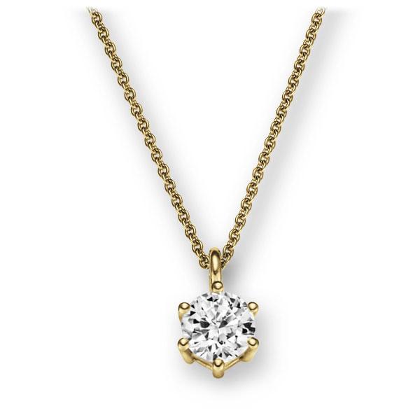 Collier in geelgoud 14 kt. met 1 ct. Briljant tw,vs van Eternal Touch - E-2U6LK-GG5-1IV56WZ Collier in geelgoud 14 kt. met 1 ct. Briljant tw,vs van Eternal Touch - E-2U6LK-GG5-1IV56WZ