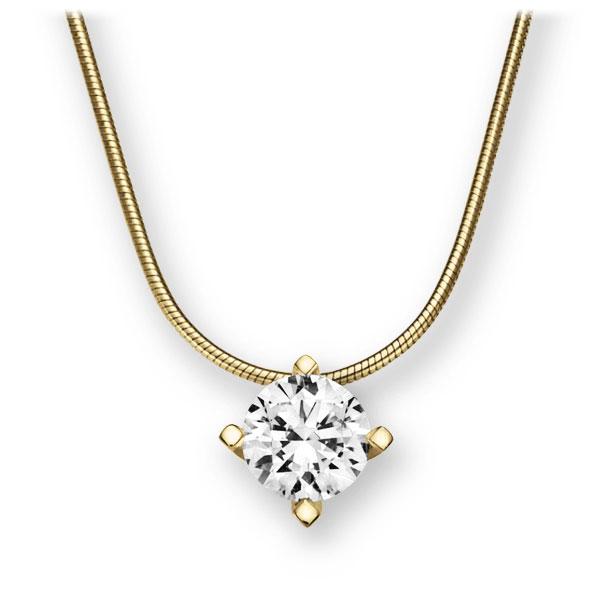 Collier in geelgoud 14 kt. met 1 ct. Briljant tw,vs van Eternal Touch - E-2U6UI-GG5-1IV6K6Z Collier in geelgoud 14 kt. met 1 ct. Briljant tw,vs van Eternal Touch - E-2U6UI-GG5-1IV6K6Z