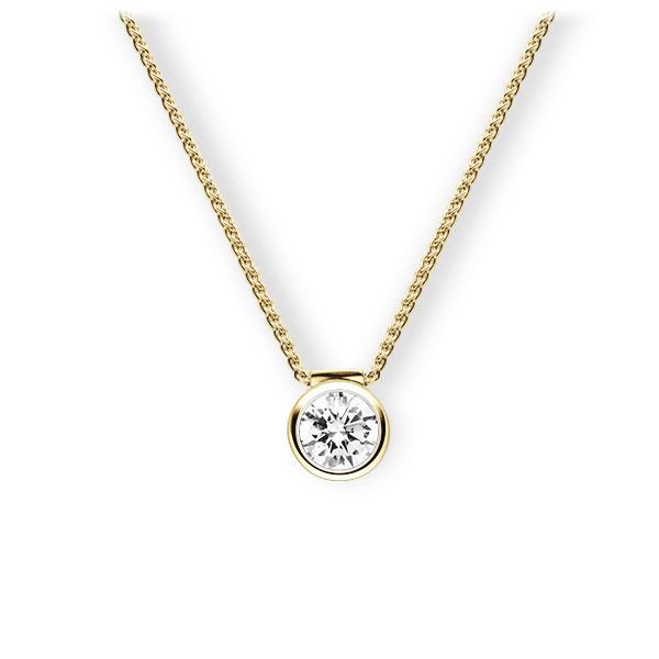 Collier in geelgoud 14 kt. met 1 ct. Briljant tw,vs van Eternal Touch - E-3VBBZ-GG5-1IV64GZ Collier in geelgoud 14 kt. met 1 ct. Briljant tw,vs van Eternal Touch - E-3VBBZ-GG5-1IV64GZ
