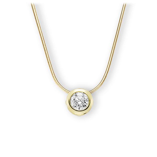 Collier in geelgoud 14 kt. met 1 ct. Briljant tw,vs van Eternal Touch - E-3WJ4B-GG5-1IV64GZ Collier in geelgoud 14 kt. met 1 ct. Briljant tw,vs van Eternal Touch - E-3WJ4B-GG5-1IV64GZ