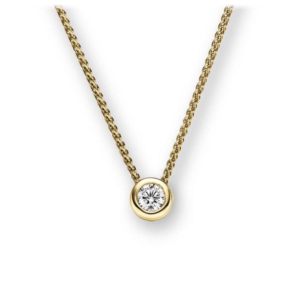 Collier in geelgoud 14 kt. met in totaal 0,15 ct. Briljant tw,vs van Eternal Touch - E-2TX3B-GG5-1Z850Z Collier in geelgoud 14 kt. met in totaal 0,15 ct. Briljant tw,vs van Eternal Touch - E-2TX3B-GG5-1Z850Z
