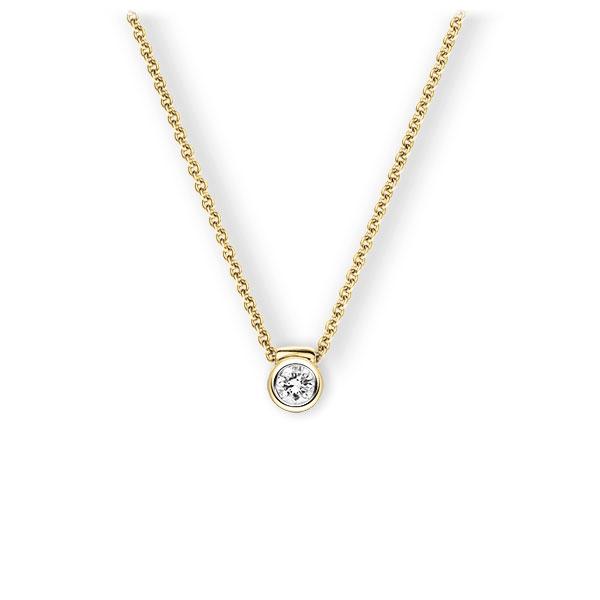 Collier in geelgoud 14 kt. met in totaal 0,15 ct. Briljant tw,vs van Eternal Touch - E-3VB3D-GG5-1Z850Z Collier in geelgoud 14 kt. met in totaal 0,15 ct. Briljant tw,vs van Eternal Touch - E-3VB3D-GG5-1Z850Z