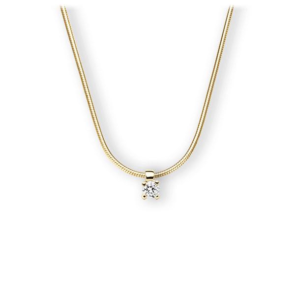 Collier in geelgoud 14 kt. met in totaal 0,15 ct. Briljant tw,vs van Eternal Touch - E-3WI9N-GG5-1Z84YZ Collier in geelgoud 14 kt. met in totaal 0,15 ct. Briljant tw,vs van Eternal Touch - E-3WI9N-GG5-1Z84YZ