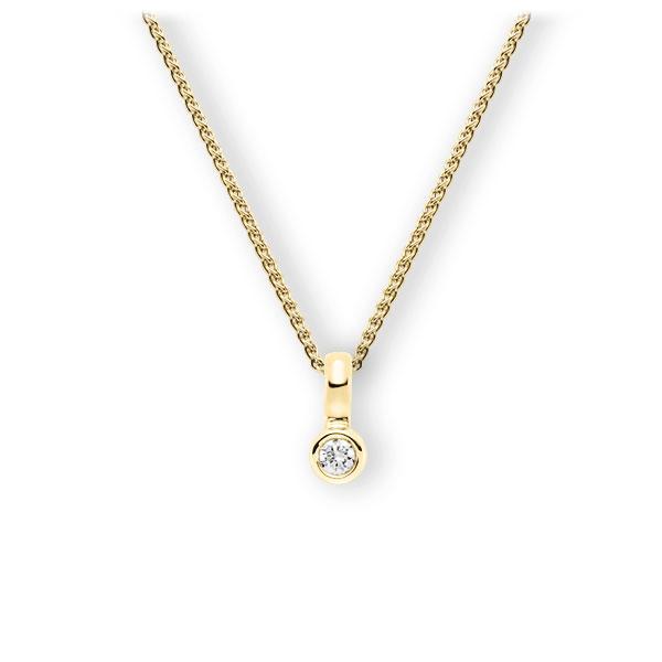Collier in geelgoud 14 kt. met in totaal 0,15 ct. Briljant tw,vs van Eternal Touch - E-3WIZF-GG5-1Z850Z Collier in geelgoud 14 kt. met in totaal 0,15 ct. Briljant tw,vs van Eternal Touch - E-3WIZF-GG5-1Z850Z