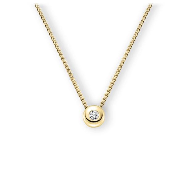 Collier in geelgoud 14 kt. met in totaal 0,15 ct. Briljant tw,vs van Eternal Touch - E-3WJFE-GG5-1Z850Z Collier in geelgoud 14 kt. met in totaal 0,15 ct. Briljant tw,vs van Eternal Touch - E-3WJFE-GG5-1Z850Z