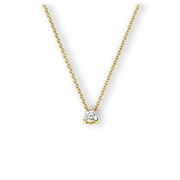 Collier in geelgoud 14 kt. met in totaal 0,15 ct. Briljant tw,vs van Eternal Touch - E-3WK3F-GG5-1Z84YZ Collier in geelgoud 14 kt. met in totaal 0,15 ct. Briljant tw,vs van Eternal Touch - E-3WK3F-GG5-1Z84YZ