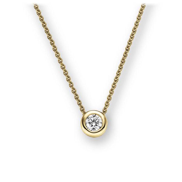 Collier in geelgoud 14 kt. met in totaal 0,15 ct. Briljant tw/si van Eternal Touch - E-2TW72-GG5-1PVCBRZ Collier in geelgoud 14 kt. met in totaal 0,15 ct. Briljant tw/si van Eternal Touch - E-2TW72-GG5-1PVCBRZ