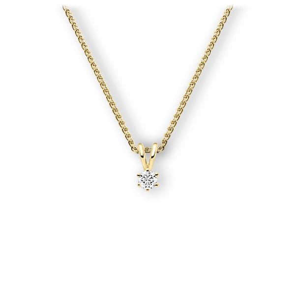 Collier in geelgoud 14 kt. met in totaal 0,1 ct. Briljant tw,vs van Eternal Touch - E-3WJXX-GG5-1TMRBZ Collier in geelgoud 14 kt. met in totaal 0,1 ct. Briljant tw,vs van Eternal Touch - E-3WJXX-GG5-1TMRBZ