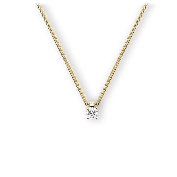 Collier in geelgoud 14 kt. met in totaal 0,25 ct. Briljant tw,vs van Eternal Touch - E-3WIBN-GG5-1TT9JZ Collier in geelgoud 14 kt. met in totaal 0,25 ct. Briljant tw,vs van Eternal Touch - E-3WIBN-GG5-1TT9JZ
