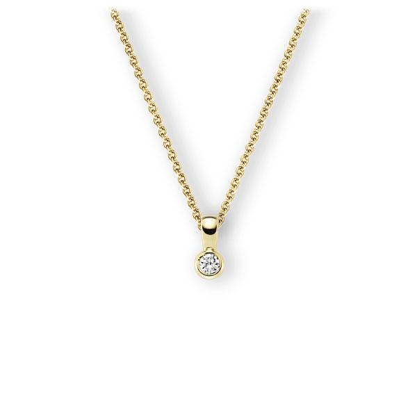 Collier in geelgoud 14 kt. met in totaal 0,25 ct. Briljant tw,vs van Eternal Touch - E-3WK0N-GG5-2KTPHZ Collier in geelgoud 14 kt. met in totaal 0,25 ct. Briljant tw,vs van Eternal Touch - E-3WK0N-GG5-2KTPHZ