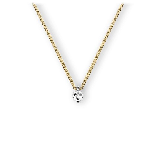 Collier in geelgoud 14 kt. witgoud 14 kt. met 0,3 ct. Briljant tw,vs van Eternal Touch - E-3WI4F-GW5-1IV5RBZ Collier in geelgoud 14 kt. witgoud 14 kt. met 0,3 ct. Briljant tw,vs van Eternal Touch - E-3WI4F-GW5-1IV5RBZ