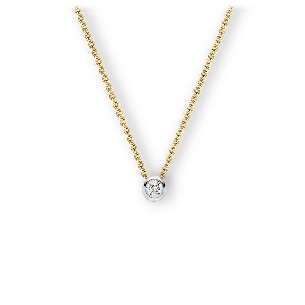 Collier in geelgoud 14 kt. witgoud 14 kt. met 0,3 ct. Briljant tw,vs van Eternal Touch - E-3WJH6-GW5-1IV5DGZ Collier in geelgoud 14 kt. witgoud 14 kt. met 0,3 ct. Briljant tw,vs van Eternal Touch - E-3WJH6-GW5-1IV5DGZ