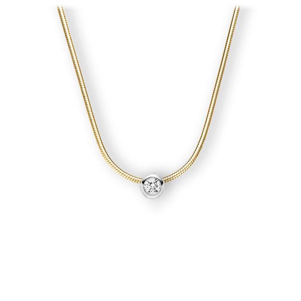 Collier in geelgoud 14 kt. witgoud 14 kt. met 0,3 ct. Briljant tw,vs van Eternal Touch - E-3WJJJ-GW5-1IV5DGZ Collier in geelgoud 14 kt. witgoud 14 kt. met 0,3 ct. Briljant tw,vs van Eternal Touch - E-3WJJJ-GW5-1IV5DGZ