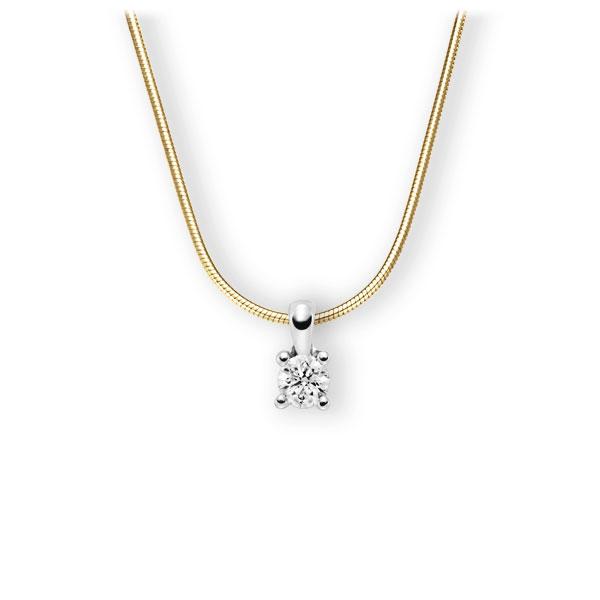 Collier in geelgoud 14 kt. witgoud 14 kt. met 0,5 ct. Briljant tw,vs van Eternal Touch - E-3WIHK-GW5-1IV4KGZ Collier in geelgoud 14 kt. witgoud 14 kt. met 0,5 ct. Briljant tw,vs van Eternal Touch - E-3WIHK-GW5-1IV4KGZ