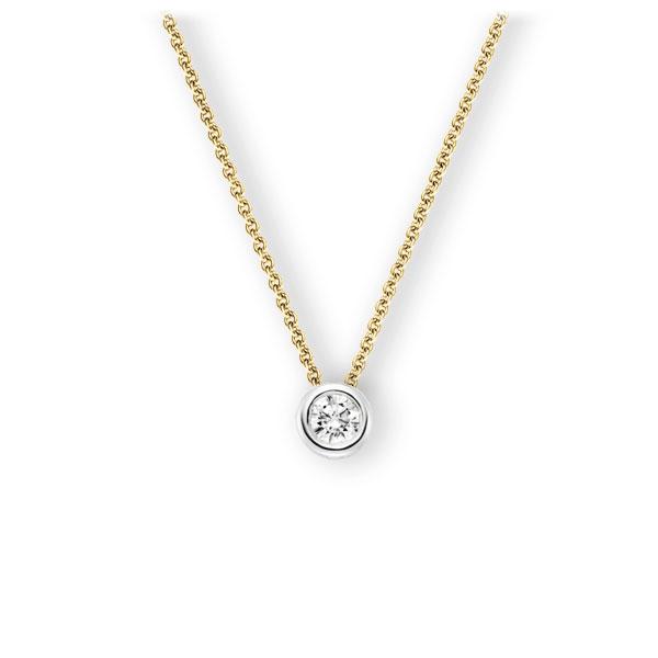 Collier in geelgoud 14 kt. witgoud 14 kt. met 0,5 ct. Briljant tw,vs van Eternal Touch - E-3WJ1V-GW5-1IV4L1Z Collier in geelgoud 14 kt. witgoud 14 kt. met 0,5 ct. Briljant tw,vs van Eternal Touch - E-3WJ1V-GW5-1IV4L1Z