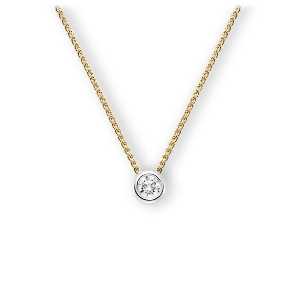 Collier in geelgoud 14 kt. witgoud 14 kt. met 0,5 ct. Briljant tw,vs van Eternal Touch - E-3WJ5J-GW5-1IV4L1Z Collier in geelgoud 14 kt. witgoud 14 kt. met 0,5 ct. Briljant tw,vs van Eternal Touch - E-3WJ5J-GW5-1IV4L1Z