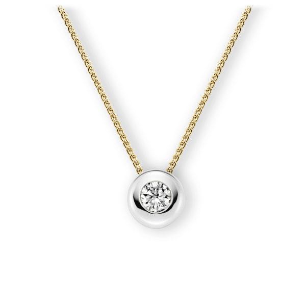 Collier in geelgoud 14 kt. witgoud 14 kt. met 0,5 ct. Briljant tw,vs van Eternal Touch - E-3WJFH-GW5-1IV4L1Z Collier in geelgoud 14 kt. witgoud 14 kt. met 0,5 ct. Briljant tw,vs van Eternal Touch - E-3WJFH-GW5-1IV4L1Z