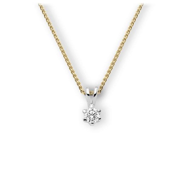 Collier in geelgoud 14 kt. witgoud 14 kt. met 0,5 ct. Briljant tw,vs van Eternal Touch - E-3WJZC-GW5-1IV54BZ Collier in geelgoud 14 kt. witgoud 14 kt. met 0,5 ct. Briljant tw,vs van Eternal Touch - E-3WJZC-GW5-1IV54BZ