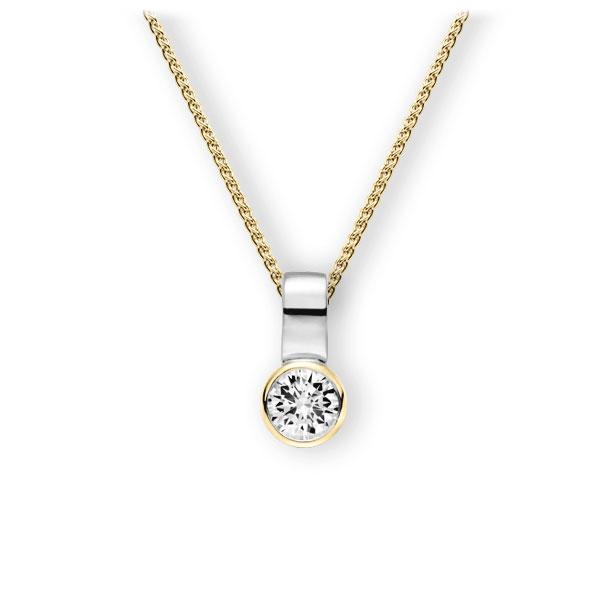 Collier in geelgoud 14 kt. witgoud 14 kt. met 0,7 ct. Briljant tw,vs van Eternal Touch - E-3WIYL-GW5-1IV4XRZ Collier in geelgoud 14 kt. witgoud 14 kt. met 0,7 ct. Briljant tw,vs van Eternal Touch - E-3WIYL-GW5-1IV4XRZ