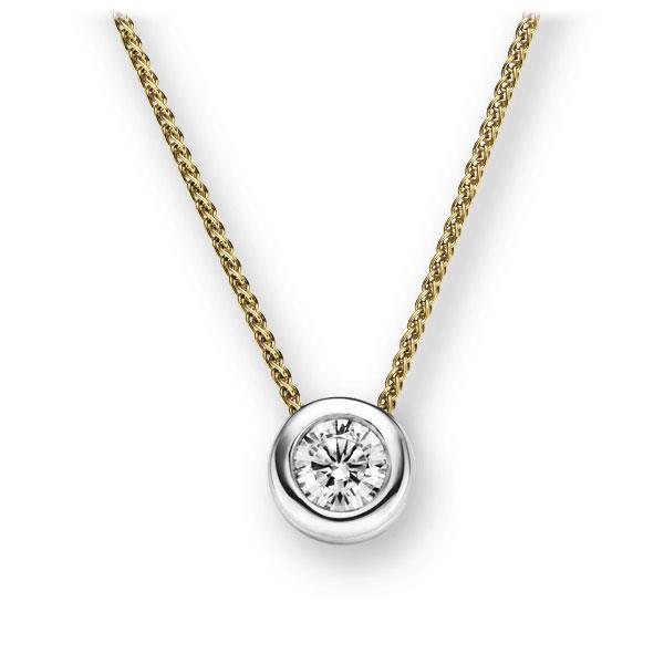 Collier in geelgoud 14 kt. witgoud 14 kt. met 0,7 ct. Briljant tw/si van Eternal Touch - E-36E2L-GW5-1R7KG4Z Collier in geelgoud 14 kt. witgoud 14 kt. met 0,7 ct. Briljant tw/si van Eternal Touch - E-36E2L-GW5-1R7KG4Z