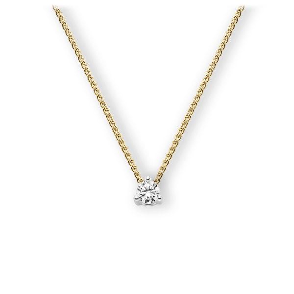 Collier in geelgoud 14 kt. witgoud 14 kt. met in totaal 0,25 ct. Briljant tw,vs van Eternal Touch - E-3WK5D-GW5-1TT9JZ Collier in geelgoud 14 kt. witgoud 14 kt. met in totaal 0,25 ct. Briljant tw,vs van Eternal Touch - E-3WK5D-GW5-1TT9JZ