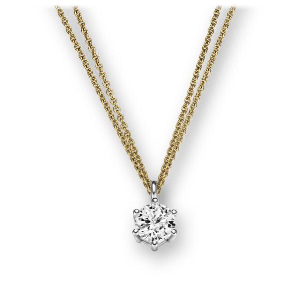 Collier in geelgoud 14 kt. witgoud 14 kt. met in totaal 0,2 ct. Briljant tw,vs van Eternal Touch - E-2U6NQ-GW5-1TMRHZ Collier in geelgoud 14 kt. witgoud 14 kt. met in totaal 0,2 ct. Briljant tw,vs van Eternal Touch - E-2U6NQ-GW5-1TMRHZ