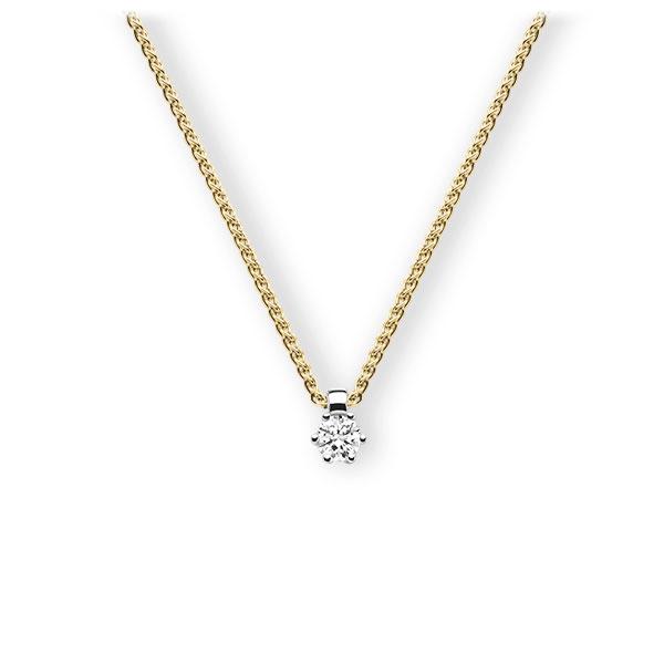 Collier in geelgoud 14 kt. witgoud 14 kt. met in totaal 0,2 ct. Briljant tw,vs van Eternal Touch - E-3VBK1-GW5-1TMRHZ Collier in geelgoud 14 kt. witgoud 14 kt. met in totaal 0,2 ct. Briljant tw,vs van Eternal Touch - E-3VBK1-GW5-1TMRHZ