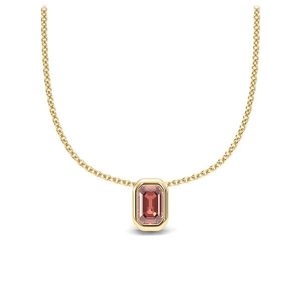 Collier in Gelbgold 585 1 Stein 4,7 x 3 mm Emerald - Cut Granat von 123gold - E-11IP8L-GG5-1TPPIHZ Collier in Gelbgold 585 1 Stein 4,7 x 3 mm Emerald - Cut Granat von 123gold - E-11IP8L-GG5-1TPPIHZ