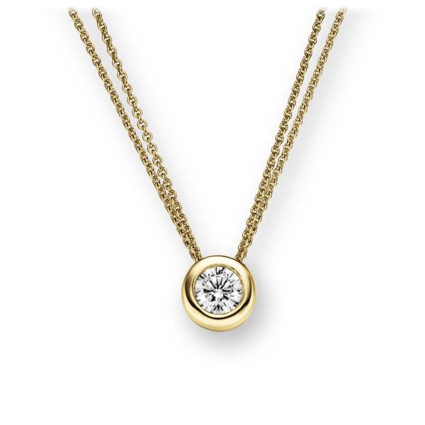 Collier in Gelbgold 585 mit 0,3 ct. Brillant tw, vs von 123gold - E-2TX1D-GG5-1IV5DGZ Collier in Gelbgold 585 mit 0,3 ct. Brillant tw, vs von 123gold - E-2TX1D-GG5-1IV5DGZ
