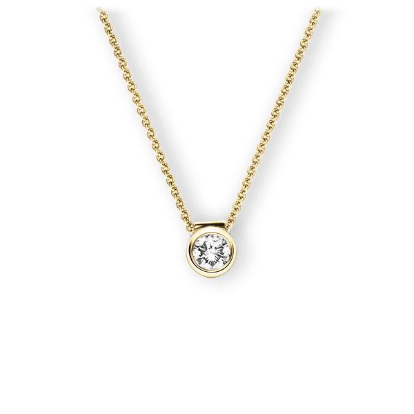 Collier in Gelbgold 585 mit 0,3 ct. Brillant tw, vs von 123gold - E-3VB3G-GG5-1IV5DGZ Collier in Gelbgold 585 mit 0,3 ct. Brillant tw, vs von 123gold - E-3VB3G-GG5-1IV5DGZ