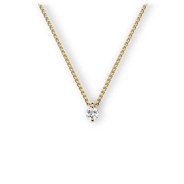 Collier in Gelbgold 585 mit 0,3 ct. Brillant tw, vs von 123gold - E-3WI2Z-GG5-1IV5RBZ Collier in Gelbgold 585 mit 0,3 ct. Brillant tw, vs von 123gold - E-3WI2Z-GG5-1IV5RBZ